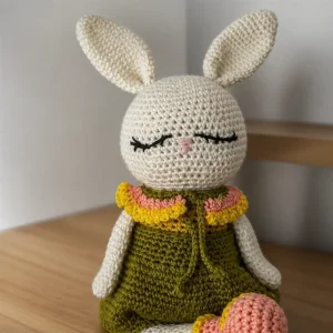 Crochet Baby Bunny Ear Toy
