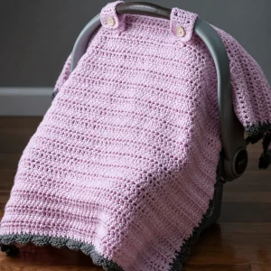 Crochet Baby Car Seat Cover