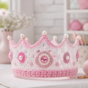 Crochet Baby Crown Photo Prop