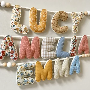 Crochet Baby Name Banner Decor