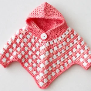 Crochet Baby Poncho With Hood