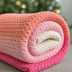 Crochet Baby Receiving Blanket Set
