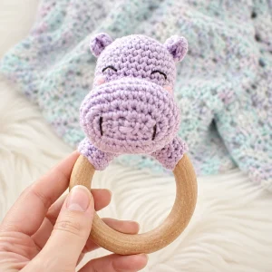 Crochet Baby Teether Ring Toy