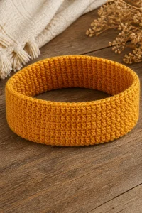 Crochet Apple Cider Wide Headband