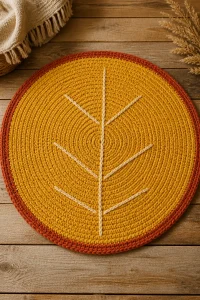 Crochet Autumn Leaf Baby Play Mat