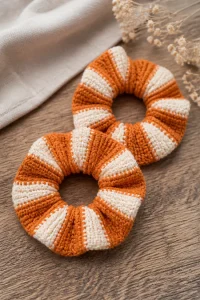 Crochet Butternut Hair Scrunchie Duo