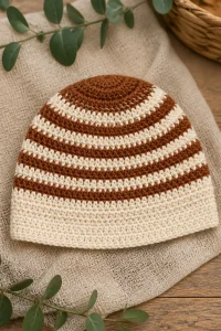 Crochet Cinnamon Swirl Baby Beanie