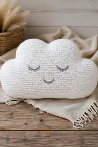 Crochet Cloud Baby Tummy Time Pillow
