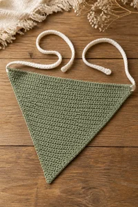 Crochet Cottage Core Hair Bandana