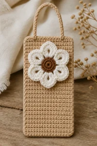 Crochet Cotton Boll Flower Gift Tag