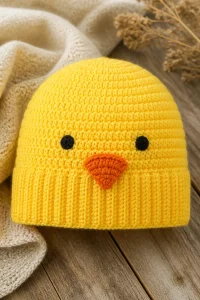 Crochet Duckling Baby Hat Beanie