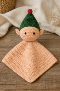 Crochet Elf Baby Lovey Toy