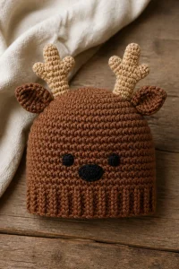 Crochet Elk Baby Hat Beanie