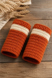 Crochet Fall Baby Knee Warmer Pair