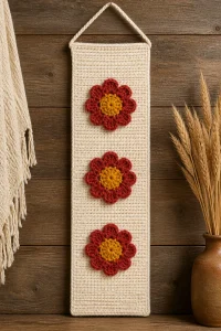 Crochet Gaillardia Flower Fall Door Hanger