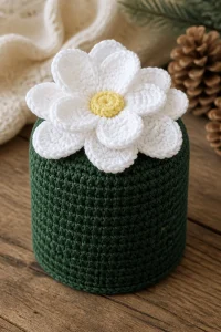 Crochet Gardenia Flower Tree Topper