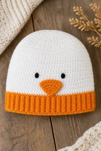 Crochet Goose Baby Hat Beanie