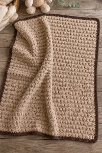 Crochet Hedgehog Puff Baby Blanket, perfect for babies and nurseries