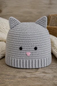 Crochet Kitten Baby Hat Beanie