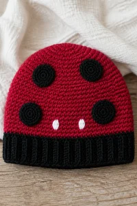 Crochet Ladybug Baby Hat Beanie