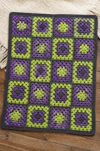 Crochet Little Monster Granny Blanket