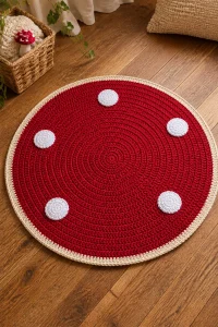 Crochet Mushroom Baby Play Mat