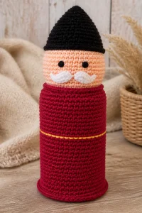 Crochet Nutcracker Baby Hand Puppet