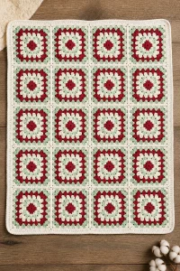 Crochet Peppermint Swirl Granny Baby Blanket
