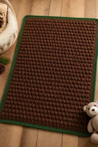 Crochet Pinecone Puff Baby Blanket