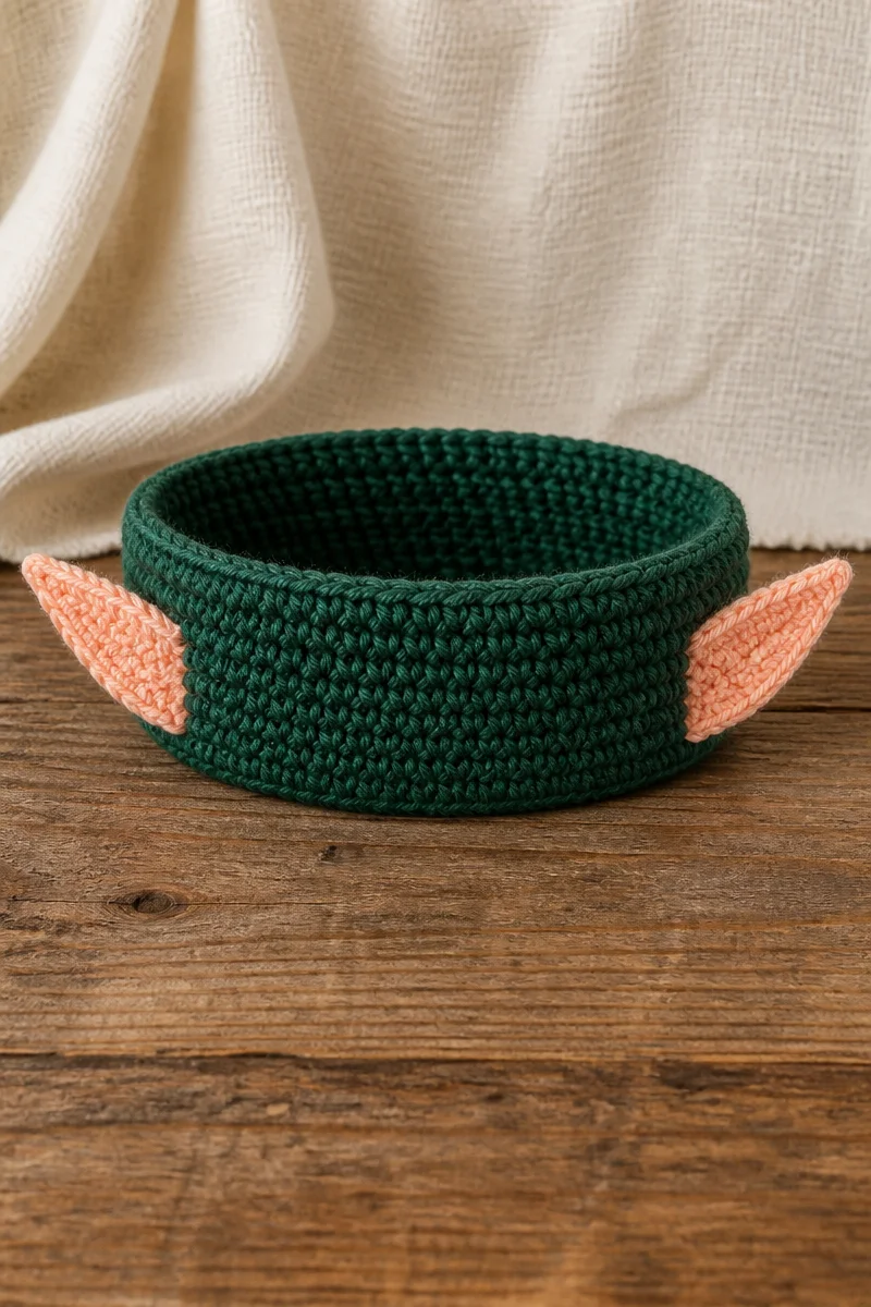 Crochet Pointed Elf Ear Headband designed for playful costumes and themed events.