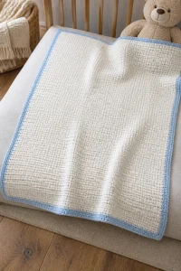 Crochet Polar Bear Baby Blanket