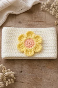 Crochet Primrose Flower Baby Headband