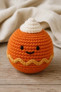 Crochet Pumpkin Pie Baby Lovey Toy