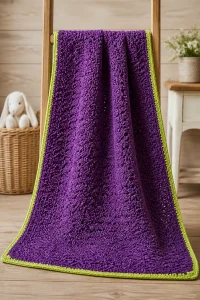 Crochet Purple Potion Shell Baby Blanket