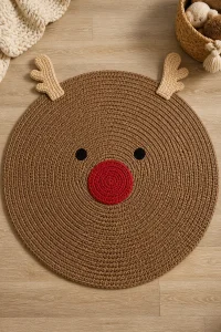 Crochet Reindeer Baby Play Mat