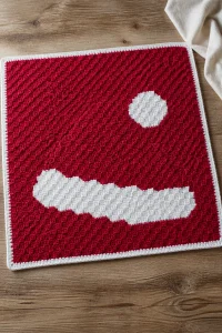 Crochet Santa Hat C2C Baby Blanket