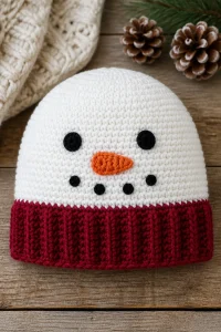 Crochet Snowman Baby Hat Beanie