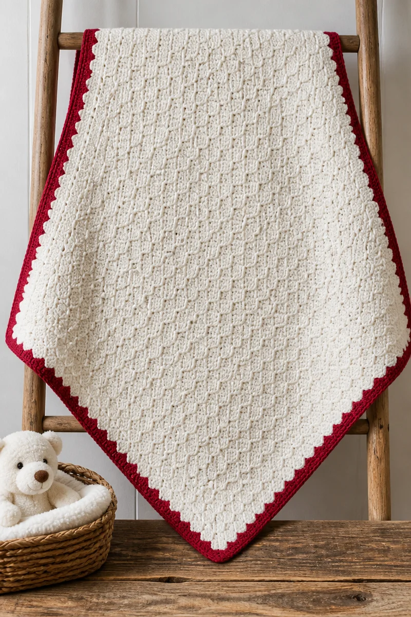 Crochet Snowman C2C Baby Blanket design featuring adorable snowman motifs.