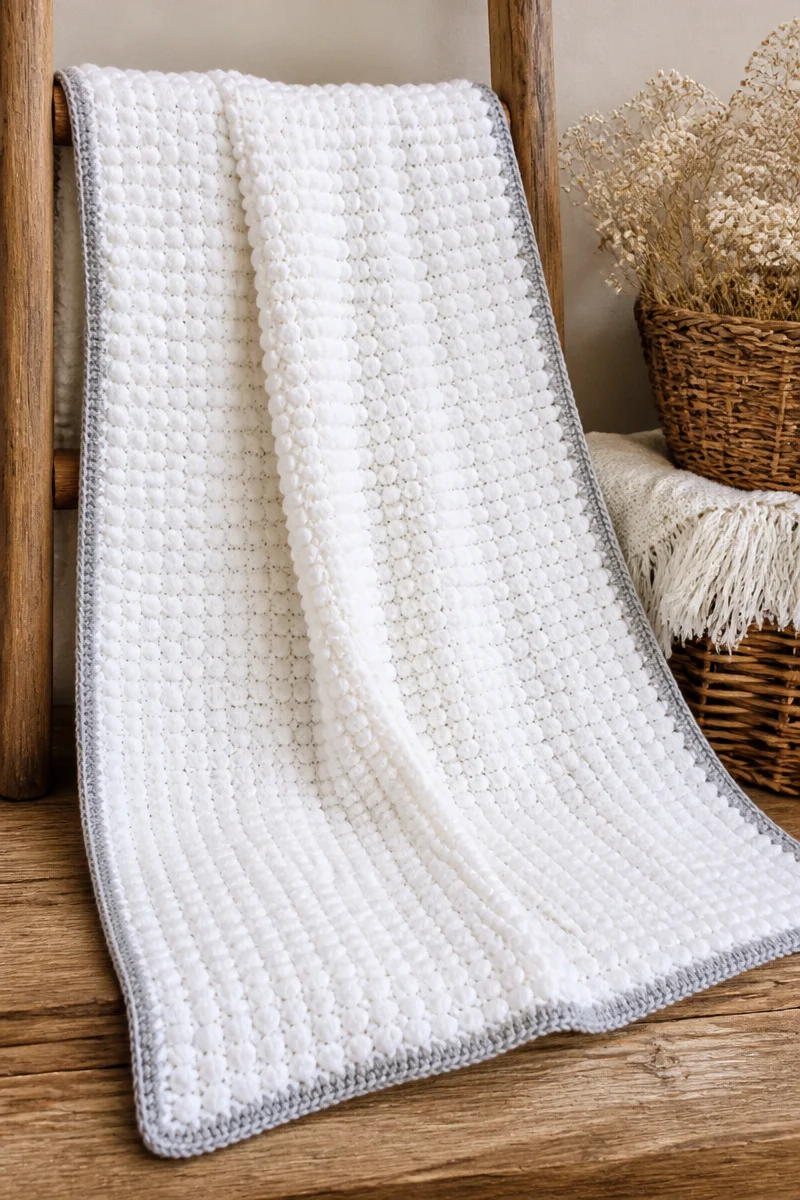Crochet Soft Cloud Puff Baby Blanket designed for infants and toddlers