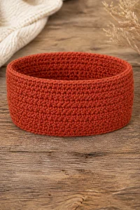 Crochet Terracotta Wide Comfort Headband