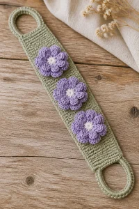 Crochet Wisteria Flower Curtain Tieback
