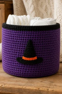Crochet Witch Baby Nursery Basket